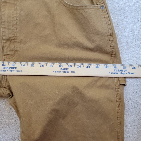 Dickies Mens 36x34 Flex Duck Utility Carpenter Jeans Pants Tool Pockets Brown - Picture 6 of 8